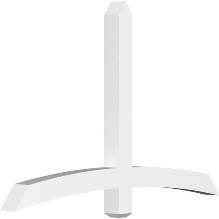 Ekena Millwork Bellingham Architectural Grade PVC Gable Bracket, 60"W x 40"H x 4"D x 4"F, 16/12 Pitch GBP060X40X0404BEL00
